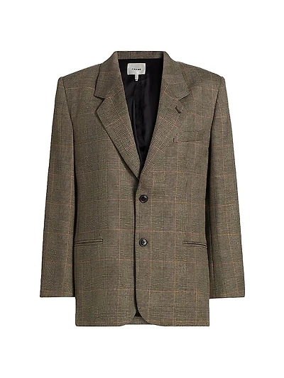 Grandfather Glen-Check Single-Breasted Blazer