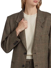Grandfather Glen-Check Single-Breasted Blazer