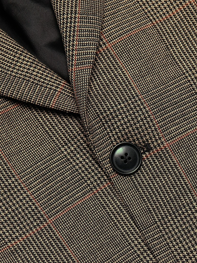 Grandfather Glen-Check Single-Breasted Blazer