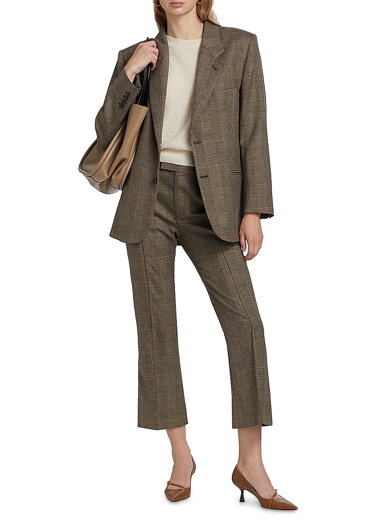 Grandfather Glen-Check Single-Breasted Blazer