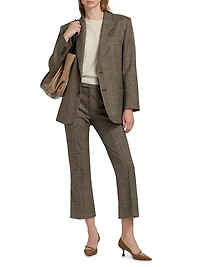 Grandfather Glen-Check Single-Breasted Blazer