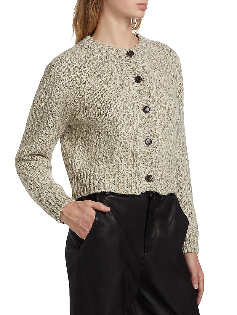 Marl Wool-Alpaca Cardigan