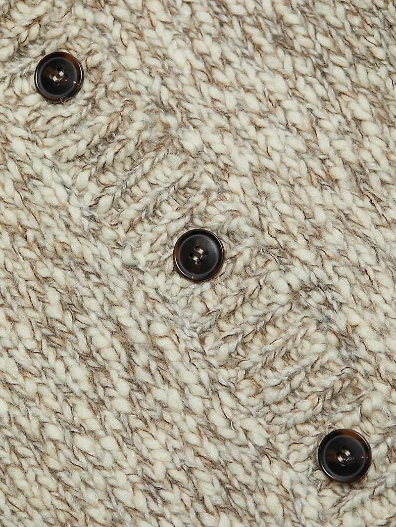 Marl Wool-Alpaca Cardigan