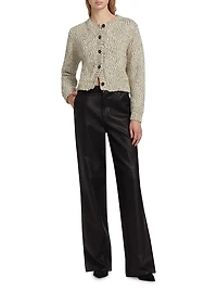 Marl Wool-Alpaca Cardigan