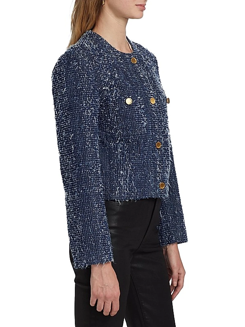 Denim Bouclé Tailored Jacket