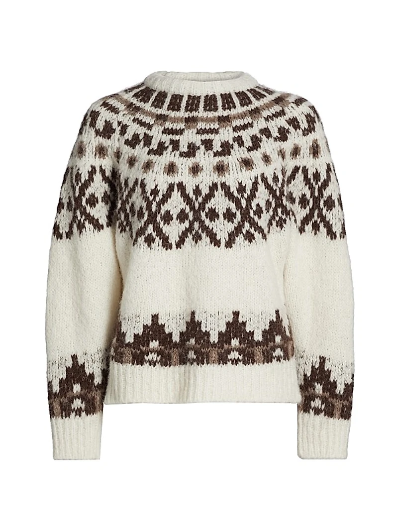 Fair Isle Alpaca-Blend Crewneck Sweater