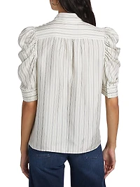 Gillian Striped Silk Blouse