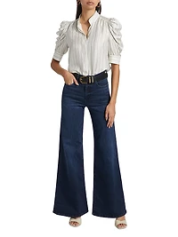 Gillian Striped Silk Blouse