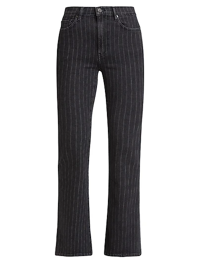 Le High Flare Pinstriped Jeans