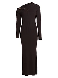 Adina Snap-Sleeve Maxi Dress