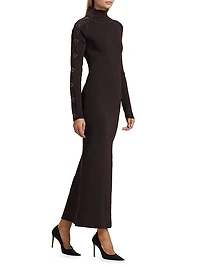 Adina Snap-Sleeve Maxi Dress