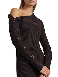 Adina Snap-Sleeve Maxi Dress