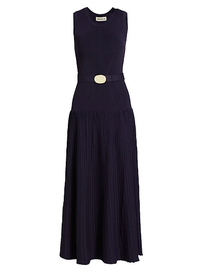 Madison Belted Knit Maxi Dress