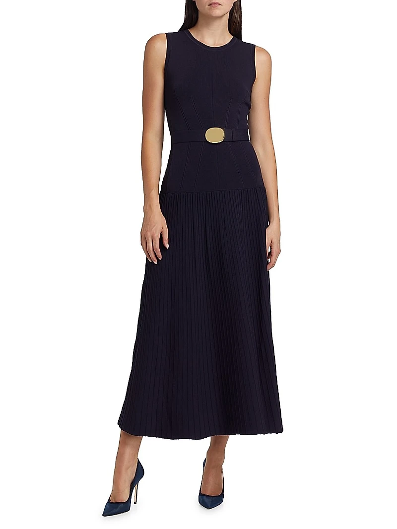 Madison Belted Knit Maxi Dress