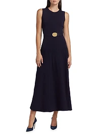Madison Belted Knit Maxi Dress