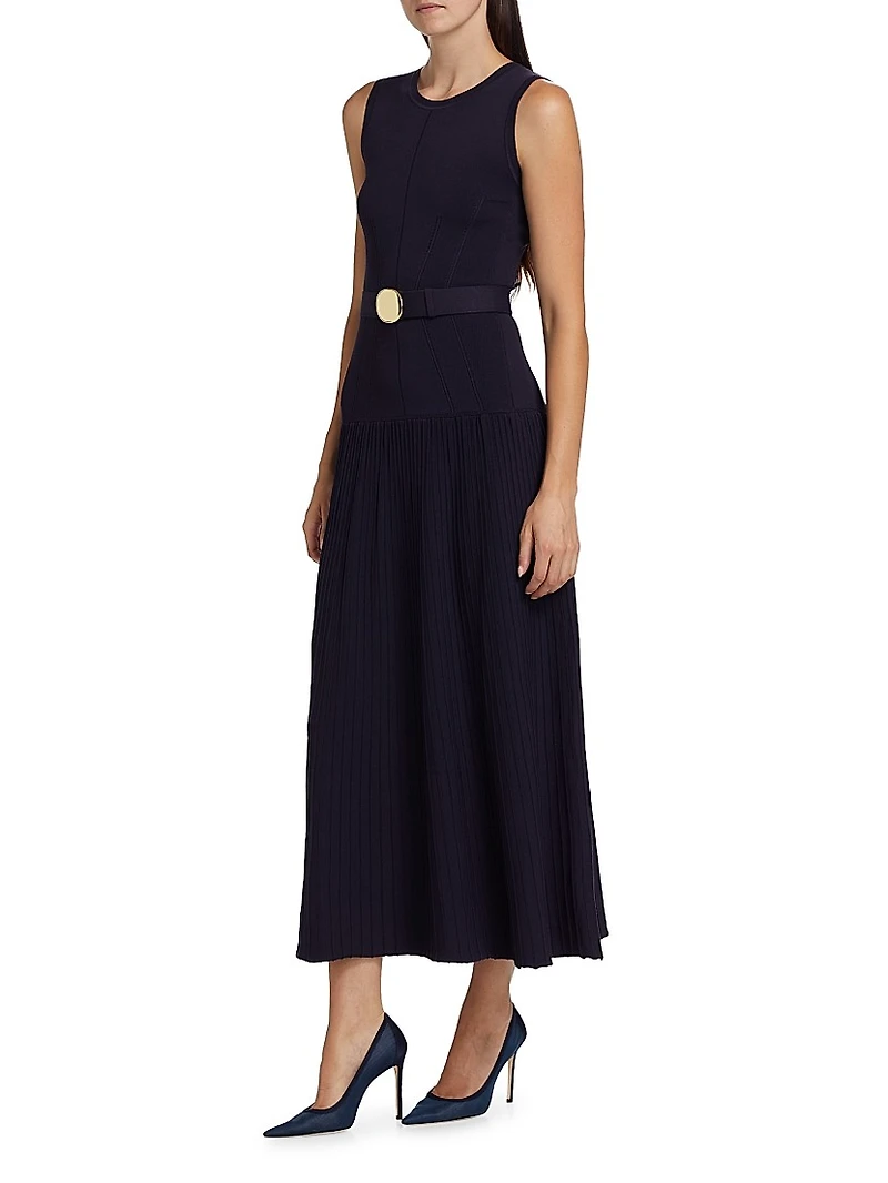 Madison Belted Knit Maxi Dress