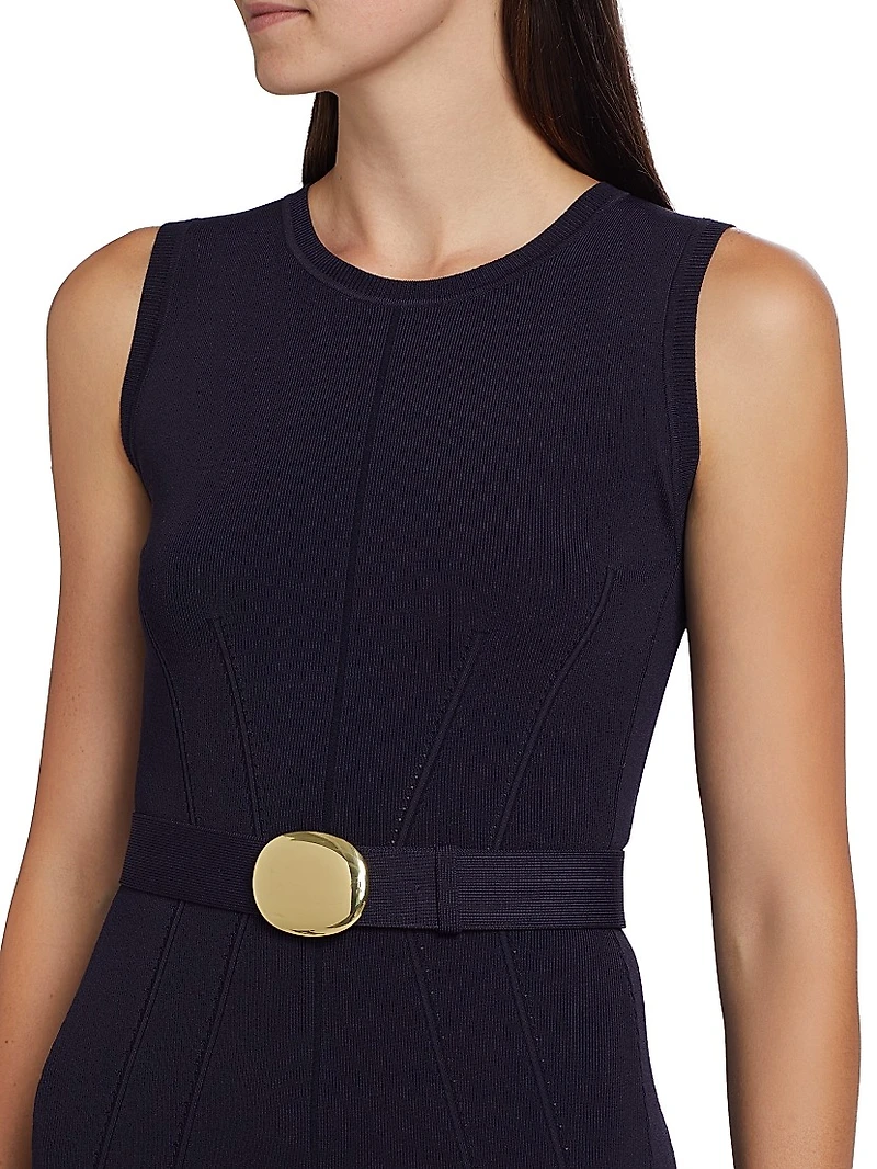 Madison Belted Knit Maxi Dress