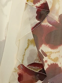 Kamila Ruffled Floral Silk Gown