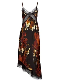 Juliette Lace-Trimmed Floral Midi-Dress