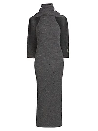 Kiandra Ribbed Scarf Maxi Dress