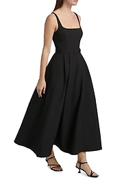 Sorelle Belted Fit & Flare Maxi Dress