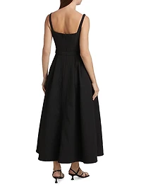 Sorelle Belted Fit & Flare Maxi Dress