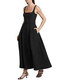 Sorelle Belted Fit & Flare Maxi Dress
