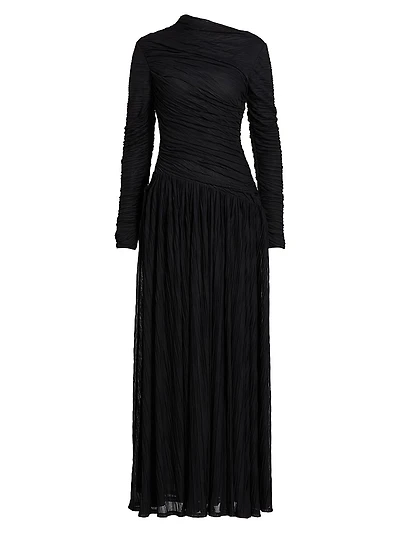 Demie Long-Sleeve Twisted Maxi Dress