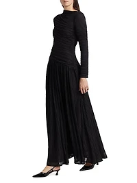 Demie Long-Sleeve Twisted Maxi Dress