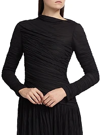 Demie Long-Sleeve Twisted Maxi Dress