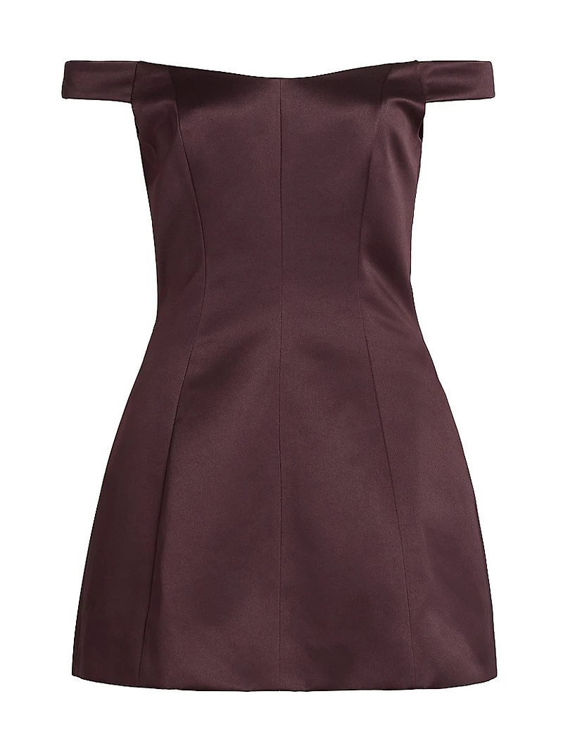 Lima Satin Off-The-Shoulder Minidress