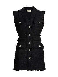 Sylvia Fringed Tweed Minidress