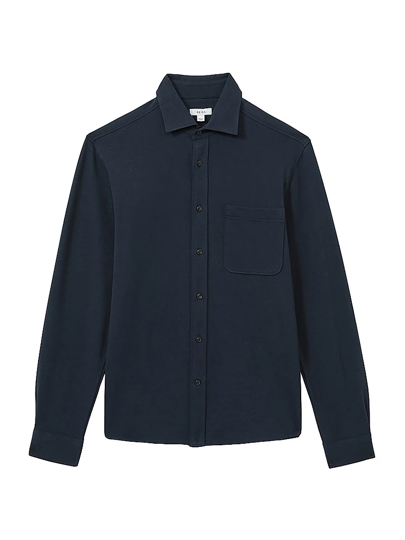 Kappo Stretch Cotton Long-Sleeve Shirt