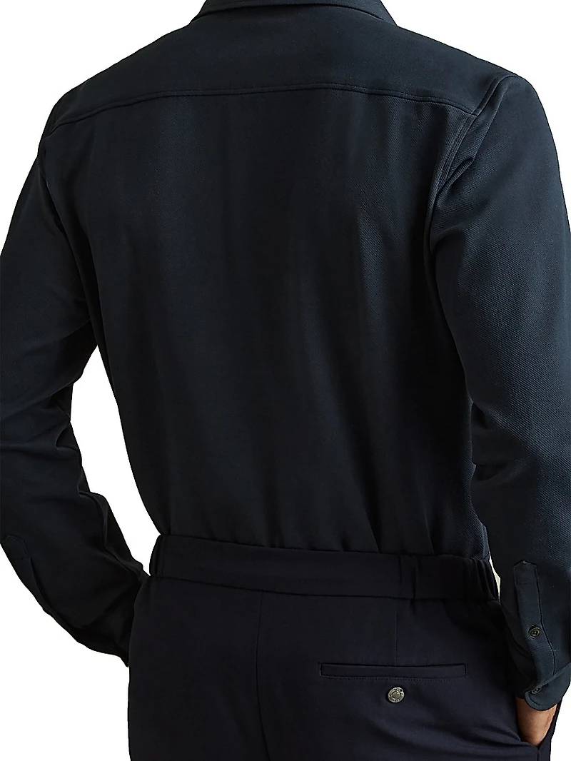 Kappo Stretch Cotton Long-Sleeve Shirt