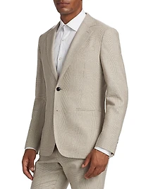 Elliot Wool-Linen Single-Breasted Blazer
