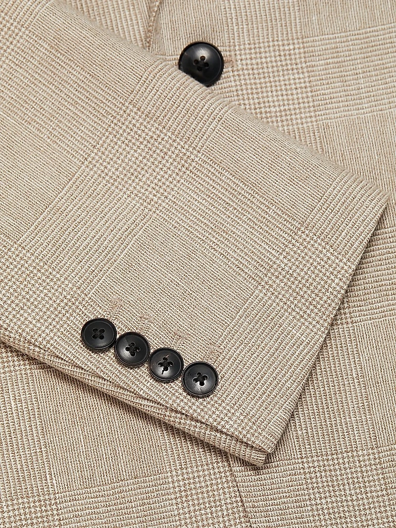 Elliot Wool-Linen Single-Breasted Blazer