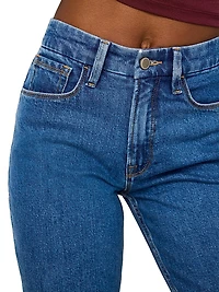 Good Icon Mid-Rise Stretch Button-Hem Jeans