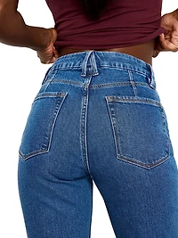 Good Icon Mid-Rise Stretch Button-Hem Jeans