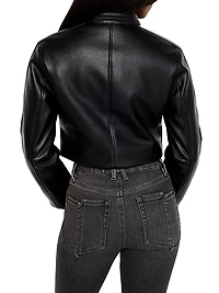 Faux Leather Moto Jacket