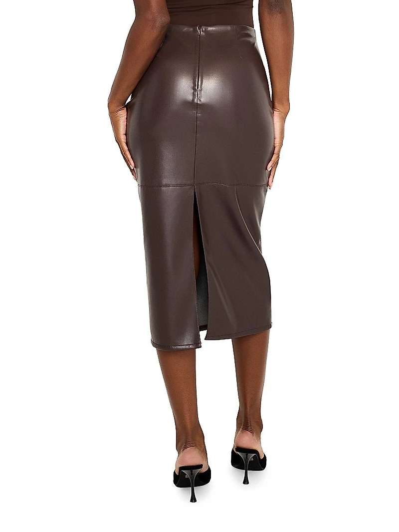 Better Than Leather Midi-Skirt