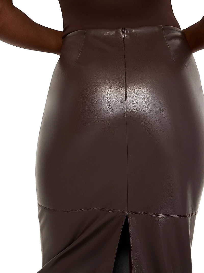Better Than Leather Midi-Skirt