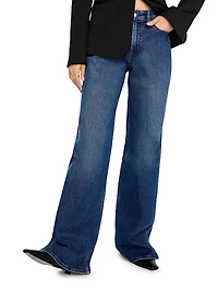 Good Skate Mid-Rise Stretch Wide-Leg Jeans