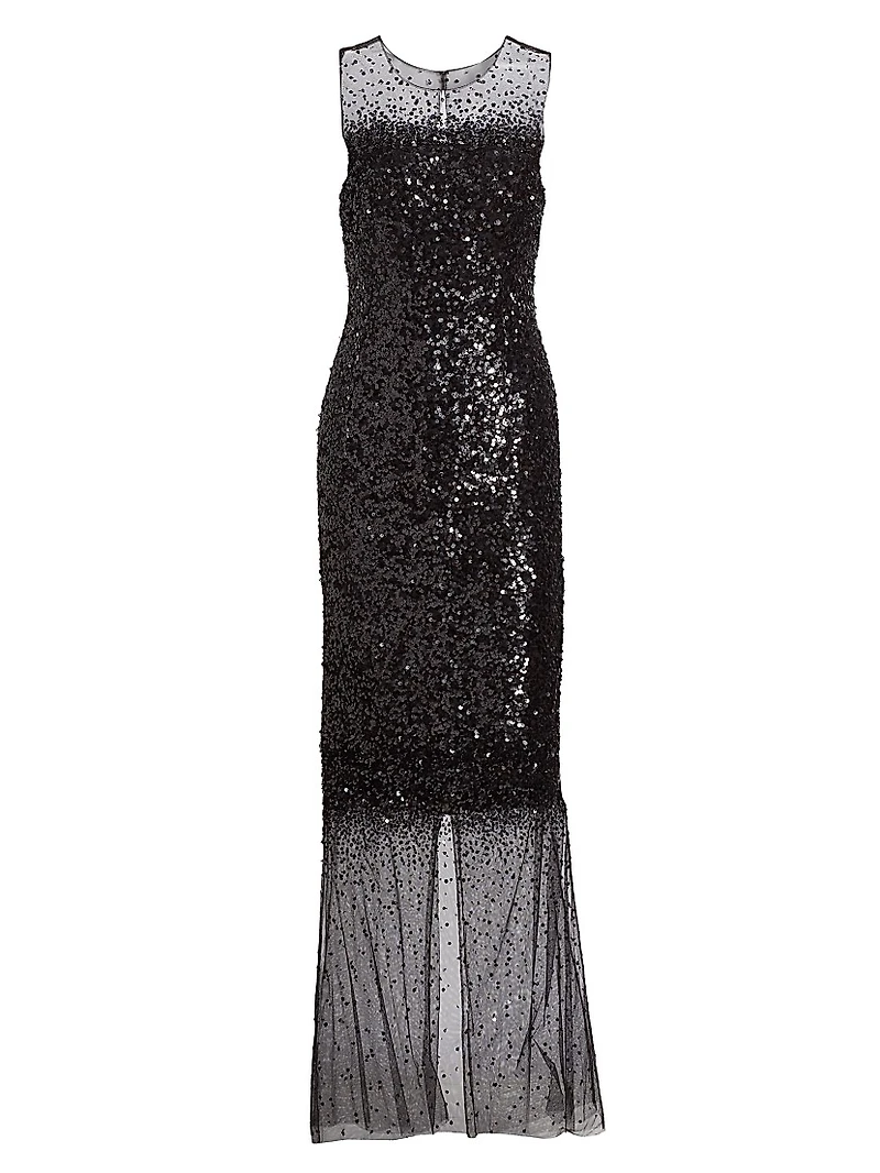 Candida Sequined Tulle Gown