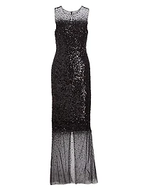 Candida Sequined Tulle Gown
