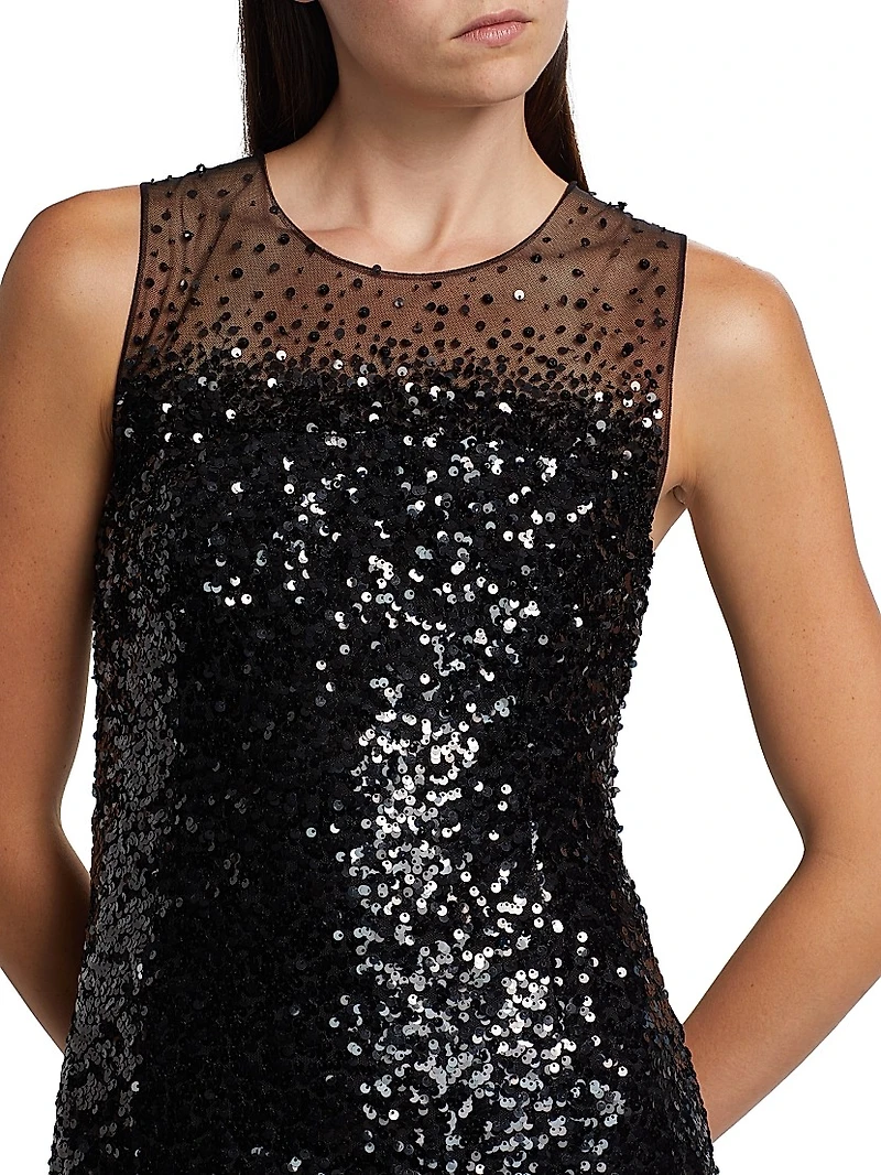 Candida Sequined Tulle Gown