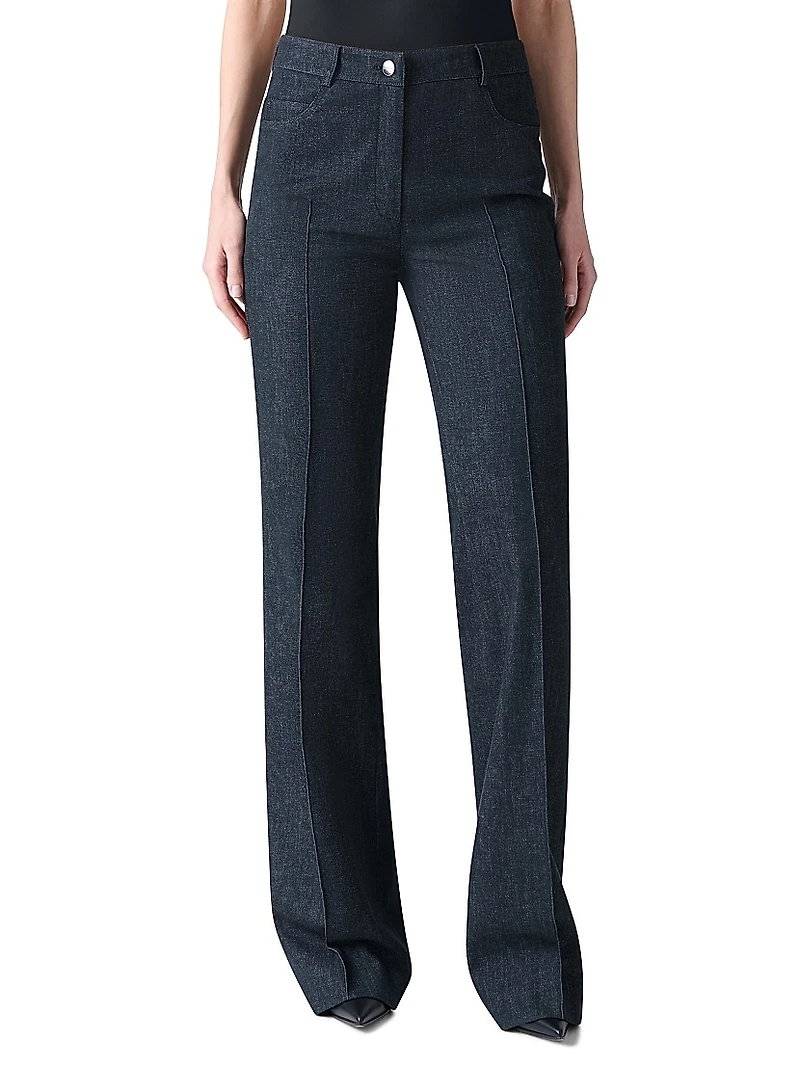 Farid Seamed Boot-Cut Jeans