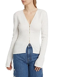 Esmee Long-Sleeve Smocked Top