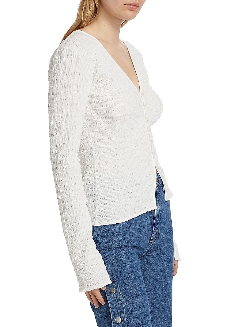 Esmee Long-Sleeve Smocked Top