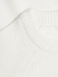 Contrast-Trim Crewneck Sweater