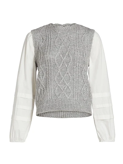 Cable-Knit Sweater Vest